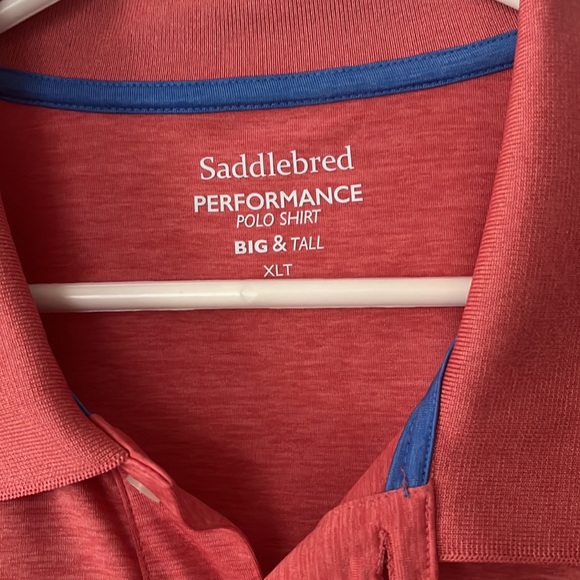 Men’s performance golf shirt-rosy color - Picture 2 of 4